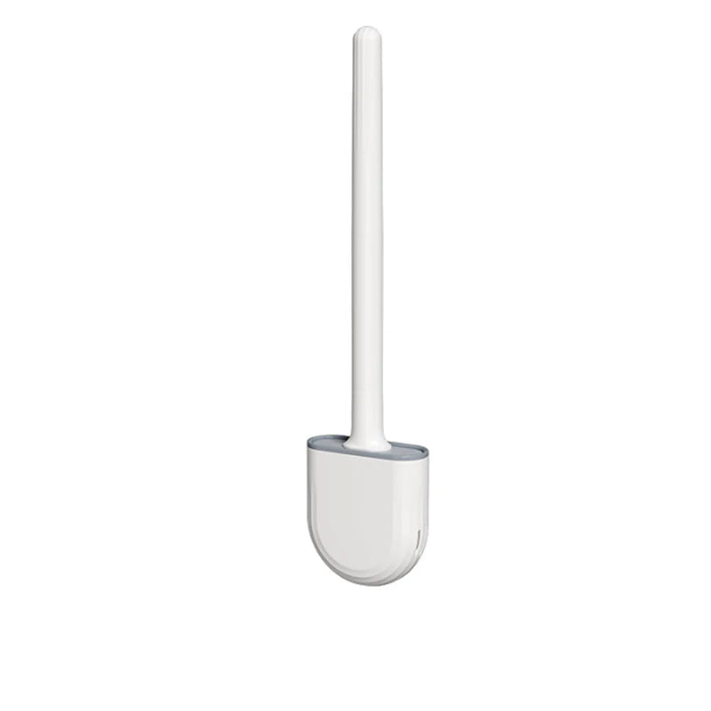 Wall Mounted Silicone Toilet Brush - Ergonomic, Germ-Free Design