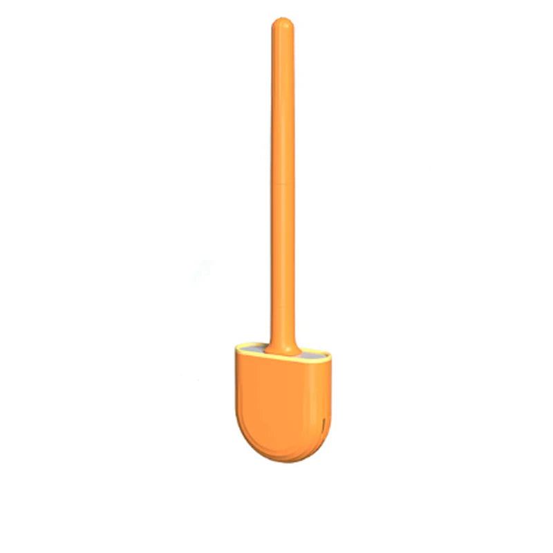 Wall Mounted Silicone Toilet Brush - Ergonomic, Germ-Free Design