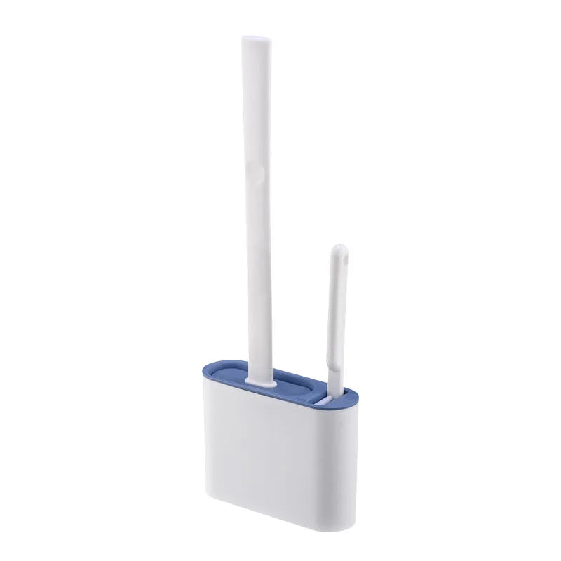 Wall Mounted Silicone Toilet Brush - Ergonomic, Germ-Free Design