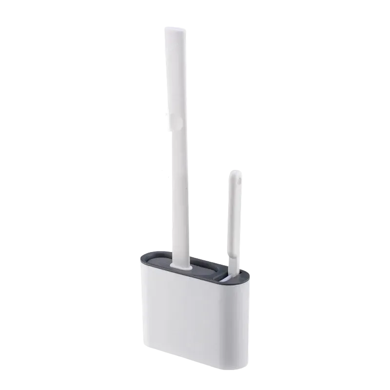 Wall Mounted Silicone Toilet Brush - Ergonomic, Germ-Free Design