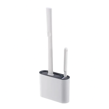 Wall Mounted Silicone Toilet Brush - Ergonomic, Germ-Free Design