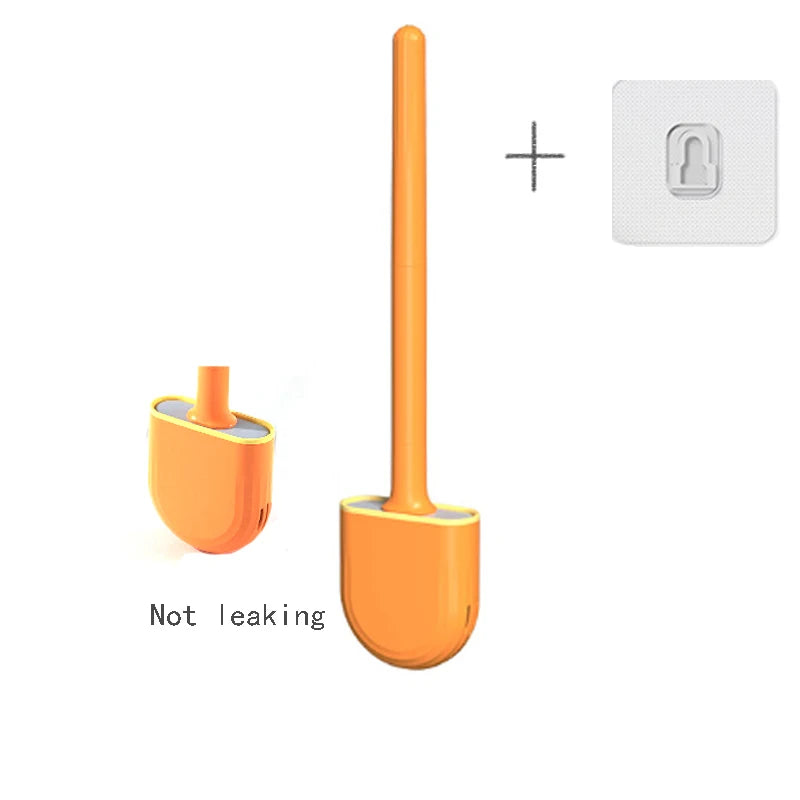 Orange silicone straw with a white cap on a white background